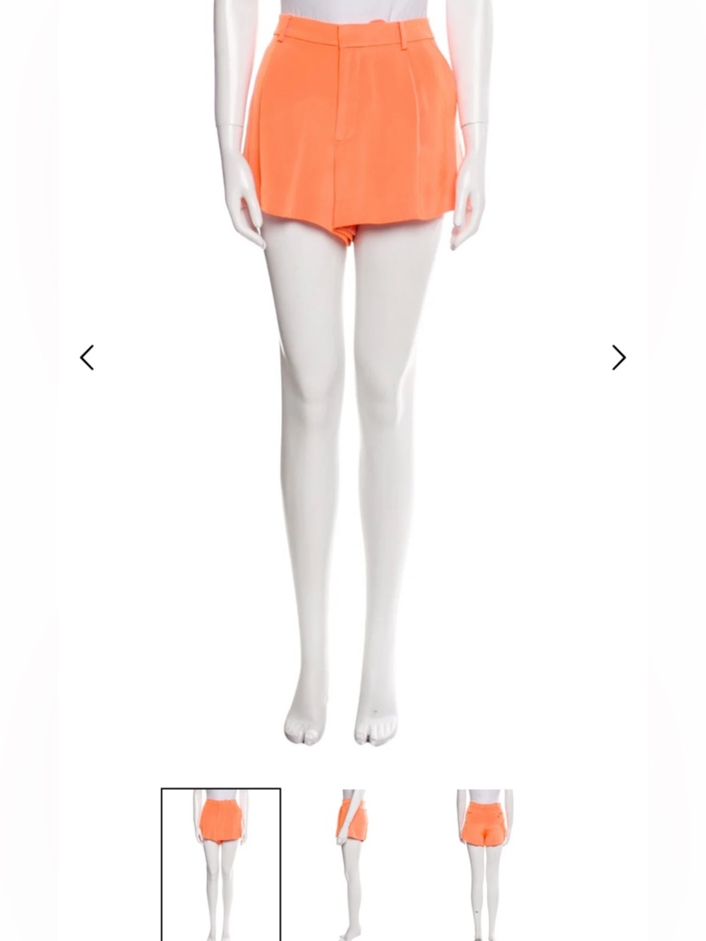 Ralph Lauren Black Label Pleated orange short. 100% silk